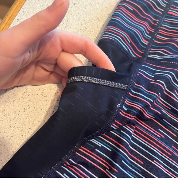 Athleta Navy Blue Yoga Cropped Tight - Picture 4 of 9